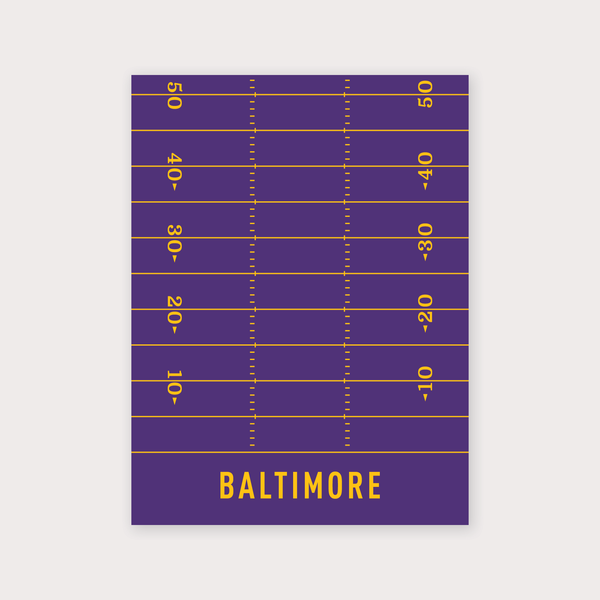 Football field and ball line art (American)