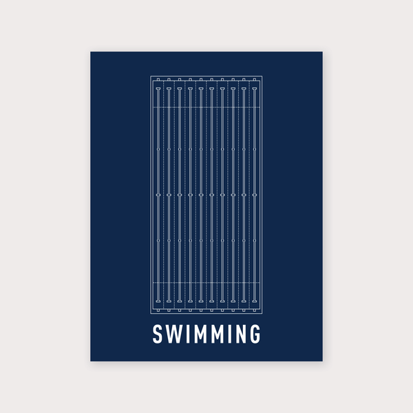 Swimming - Olympic pool line art